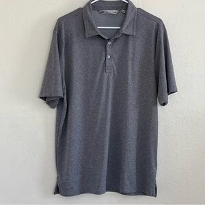 Travis Mathew Polo Short Sleeve Textured-knit  Golf Shirt Gray Size Large